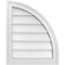 Ekena Millwork Quarter Round Top Right Surface Mount PVC Gable Vent w/ 2"W x 2"P Brickmould Sill Frame, 18"W x 22"H GVPQR18X2203SN - alternate 1